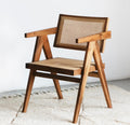 Chaise Vintage en Noyer & Cannage Naturel