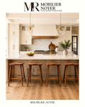 Tabouret de Bar Minimaliste en Noyer Massif